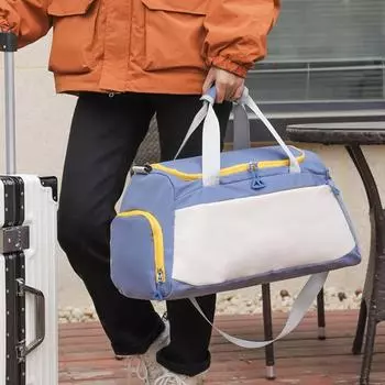 Спортивная сумка для тренировок с отделением для обуви, большая вместительная застежка-молния с ручкой, водонепроницаемая легкая спортивная сумка для путешествий синий