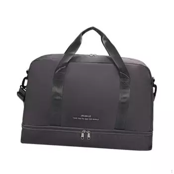 Спортивная сумка для женщин, дорожная, регулируемый плечевой ремень, большая вместимость, портативная, для выходного дня Gray