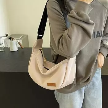 Спортивная сумка хобо женская большая вместительная сумка через плечо однотонная сумка через плечо хаки