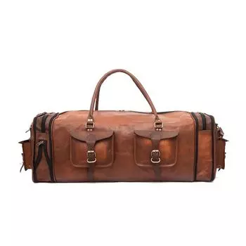 Спортивная сумка из натуральной кожи, Дорожная спортивная сумка ручной работы, Винтажная спортивная сумка, Ночная сумка, Сумка выходного дня, лучший подарок 24 x 11 x 10 in коричневый