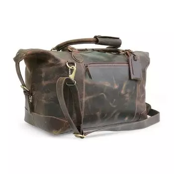 Спортивная сумка из натуральной кожи, кожаная дорожная сумка, кожаная дорожная сумка, индивидуальный подарок для него, сумка для ночлега для нее, ручная кладь 26 x 13 x 10 in коричневый