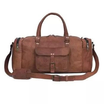 Спортивная сумка из натуральной кожи/сумка Weekender из натуральной кожи с монограммой/кожаная дорожная сумка/сумка на ночь для мужчин/рождественские подарки для него/нее 24 x 11 x 9 in коричневый