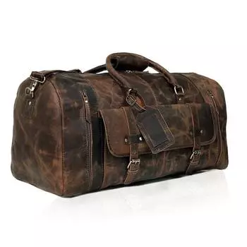 Спортивная сумка из натуральной кожи/сумка Weekender из натуральной кожи с монограммой/кожаная дорожная сумка/сумка на ночь для мужчин/персонализированный подарок для него/подарок 24 x 11 x 8 in коричневый