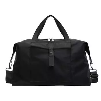 Спортивная сумка износостойкая водонепроницаемая большой вместимости дорожная сумка на плечо кроссбоди чёрный