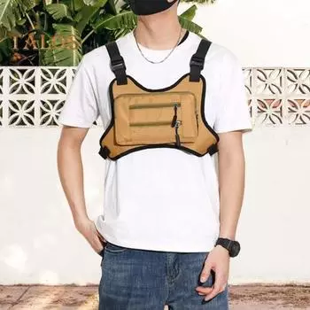 Спортивная сумка на грудь Водонепроницаемая Регулируемые ремни Для мужчин и женщин На открытом воздухе Велоспорт Бег Тренировки Жилет Чехол Пешие прогулки Путешествия Нагрудная сумка серый