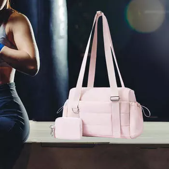 Спортивная сумка со съемным маленьким кошельком, вместительная дорожная сумка для занятий спортом на выходных