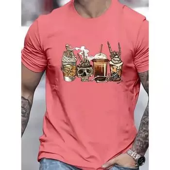 Спортивная свободная удобная мужская футболка для бега, летняя повседневная уличная мода, топ с короткими рукавами, мужская повседневная футболка с 3D принтом S