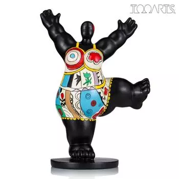 Спортивная толстая женщина Tooarts Скульптура из стекловолокна Преувеличенное моделирование Декоративный орнамент