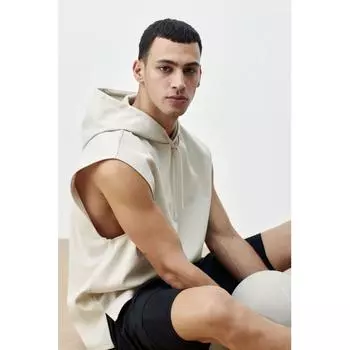 Спортивная толстовка без рукавов HM Regular Fit dryMove светлая бежевая S