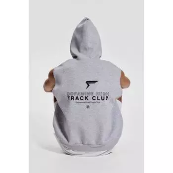 Спортивная толстовка без рукавов HM свободного кроя dryMove серая меланжевая dopaMine rusH XS