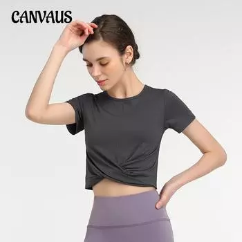 Спортивная толстовка с капюшоном для йоги Летняя одежда для йоги Топы для бега Быстросохнущая футболка с коротким рукавом Модная одежда для фитнеса S розовый