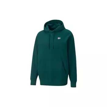 Спортивная толстовка с капюшоном Puma Solid Color Logo Patch, мужские топы, зеленый 537750-24 XS