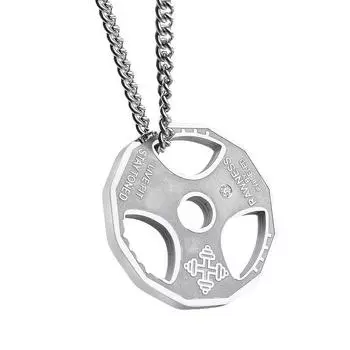 Спортивное фитнес-оборудование Тяжелая атлетика Штанга Кулон из нержавеющей стали Бодибилдинг Талант Модный крутой кулон Ожерелье