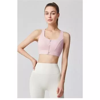 Спортивное нижнее белье для большой груди, женское, ударопрочное, высокопрочное, с защитой от провисания, модели на молнии, нижнее белье для йоги 4XL сине серый