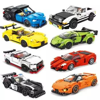 Спортивные автомобильные строительные блоки мелкие частицы собранные своими руками строительные кирпичи украшения для модели автомобиля