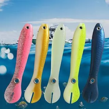 Спортивные аксессуары MUQZI, 10 см/6 г, полезные наживки в форме вьюна, многоразовые, гладкие 10 pcs розовый