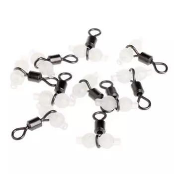 Спортивные аксессуары MUQZI, 20 шт., светящиеся разъемы для рыболовных снастей, 3-сторонние вращающиеся вертлюги, аксессуары S белый