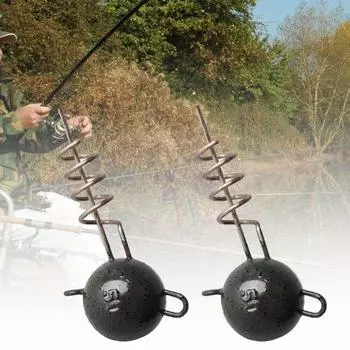 Спортивные аксессуары MUQZI, 2 шт., винтовая фиксированная джиг-головка, крючок, грузило, мягкая рыболовная приманка, соединительная игла 10g