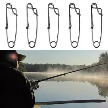 Спортивные аксессуары MUQZI, 5 шт., длинная леска из нержавеющей стали, зажим для тунца, краба, креветок, рыболовные снасти, инструмент S