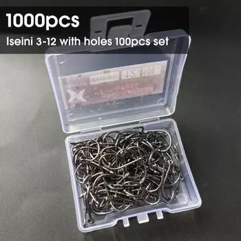 Спортивные аксессуары MUQZI, номер 3-12, компактный крючок для рыболовной приманки, твердый серебристый цвет, износостойкий