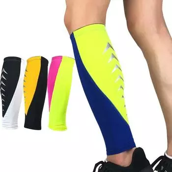 Спортивные аксессуары Защита ног Спортивная поддержка Спортивная защита Гетры Рукава до икры Покрытие для ног L жёлтый/красный