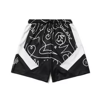 Спортивные баскетбольные шорты Li-Ning Artist DFT с тематическим узором, мужские шорты черного цвета AAPR257-1 XXXL