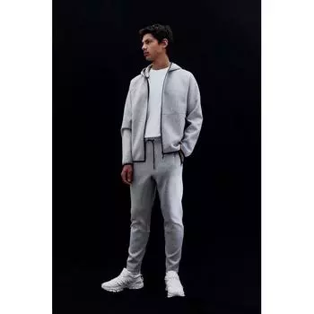 Спортивные брюки-джоггеры HM облегающего кроя dryMove светло-серые меланжевые XS