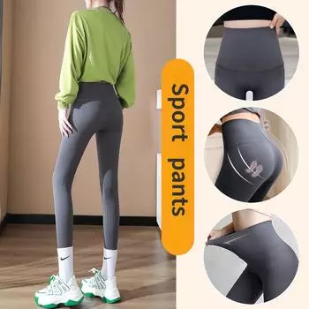 Спортивные брюки FINETOO для женщин, велосипедные брюки с высокой талией, леггинсы, утягивающие спортивные штаны M чёрный