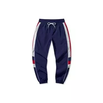Спортивные брюки Li Ning Color Block с манжетами, мужские, синие, AYKQ045-1 XS