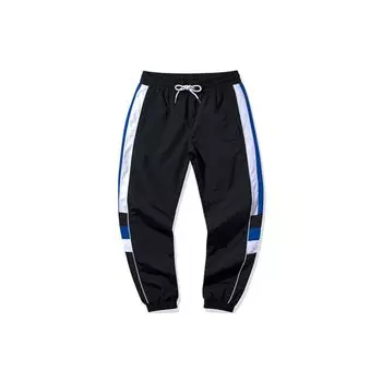 Спортивные брюки Li Ning Color Block с манжетами, унисекс, черные AYKQ045-2 L