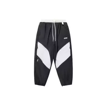 Спортивные брюки Li Ning Color Block со светоотражающими вставками, унисекс, черные с оттенком белого AYKT591-2 L