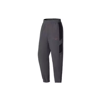 Спортивные брюки Li Ning Fitness Series с цветным принтом и манжетами, мужские низы, цементно-серый AYKS115-5 S