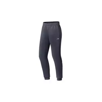 Спортивные брюки Li Ning Fitness Series с однотонным логотипом и манжетами, мужские низы, земляно-серый AKLT051-2 XXL