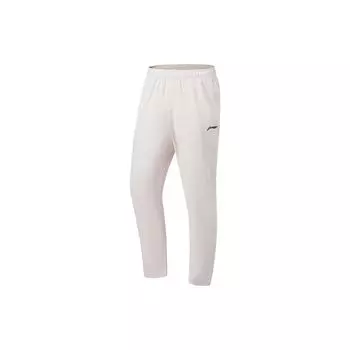 Спортивные брюки Li Ning Fitness Series с однотонным логотипом и эластичной талией, мужские брюки, цвет: серый, плитка, серый AKLT289-6 L