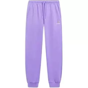 Спортивные брюки Li Ning с манжетами, дышащие, повседневные, длинные, трикотажные, женские, низ, фиолетовый AKLT196-1 L