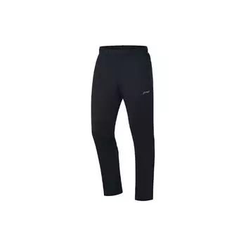 Спортивные брюки Li Ning Training Series с логотипом, однотонные, прямые, мужские, черные AKLQ253-1 XXL