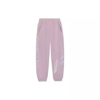 Спортивные брюки Li Ning Training Series с однотонным логотипом и эластичными манжетами, женские брюки, цвет Ice-Purple AKLRC12-3 XL