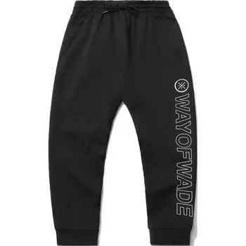 Спортивные брюки Li Ning Wade Series с надписью, средней посадки, на кулиске, с манжетами, мужские, черные AKLR195-1 XL
