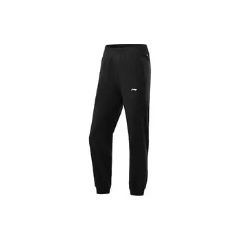 Спортивные брюки с манжетами и логотипом Li Ning Training Series, женские брюки, черные AYKR092-1 XL