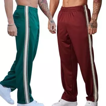 Спортивные брюки в полоску для бега, мужские спортивные штаны для бега, тренажерный зал, фитнес, спортивные тренировочные брюки, мужская спортивная одежда, спортивные штаны S чёрный