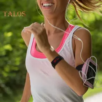 Спортивные часы Водонепроницаемые ежедневные фитнес-умные часы Трекер активности в помещении и на открытом воздухе для спортсменов и любителей фитнеса чёрный