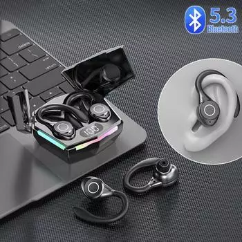 Спортивные игровые наушники Ножничные ворота EarHook Беспроводные наушники Bluetooth 5.3 Стерео шумоподавление Игровые наушники с низкой задержкой Гарнитуры
