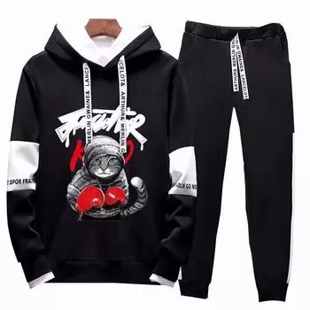 Спортивные костюмы мужские весенние и осенние свитера брюки беговая повседневная спортивная одежда женская пара из двух предметов осенняя одежда S