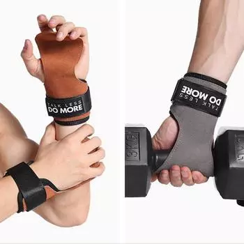 Спортивные кожаные перчатки с подкладкой, перчатки для тренировок с поддержкой запястий