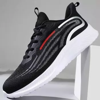 Спортивные кроссовки для мужчин из сетчатой ткани, мужские кроссовки, новейшая амортизирующая повседневная черная обувь, легкие мужские кроссовки для ходьбы, большие размеры 39-48 47