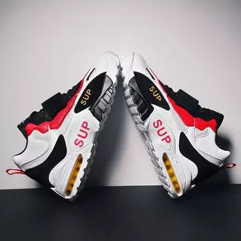 Спортивные кроссовки для отдыха, пара, обувь для родителей и детей на воздушной подушке, баскетбольная обувь, высокие туфли, размер 31-44 31 чёрный