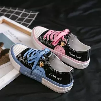 Спортивные кроссовки для женщин 2024 года, симпатичные, без каблука, весенние, модные, женские, теннисные, осенние, розовые, плоские, парусиновые, повседневные, низкие кроссовки 35 синий