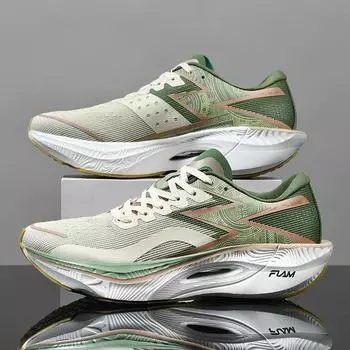 Спортивные кроссовки Marathon Air Cushion Carbon Plate для бега, мужские, дышащие, легкие, женские, удобные, спортивные, нескользящие кроссовки 40 белый