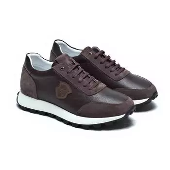 Спортивные кроссовки на шнуровке и без шнуровки из натуральной телячьей кожи