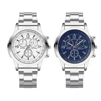 Спортивные кварцевые наручные часы из нержавеющей стали с аналоговыми часами чёрный